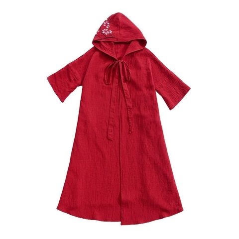 Ladies' Flashy Vintage Style Red Cape - The Black Ravens