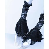 Ladies Gothic Vintage Lace Up Gloves - The Black Ravens