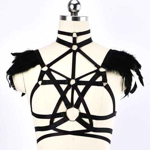 Ladies' Punk Lingerie Harness Cage - The Black Ravens