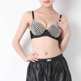 Ladies' Punk Spikey Studded Lingerie Bra - The Black Ravens