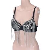 Ladies' Punk Spikey Studded Lingerie Bra - The Black Ravens