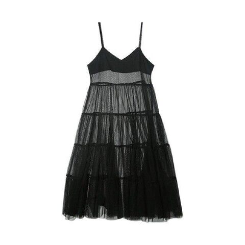 Ladies Vintage Mesh Skirt Long Dress - The Black Ravens