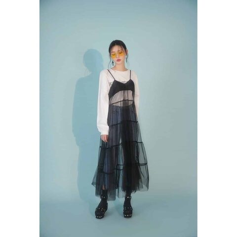 Ladies Vintage Mesh Skirt Long Dress - The Black Ravens