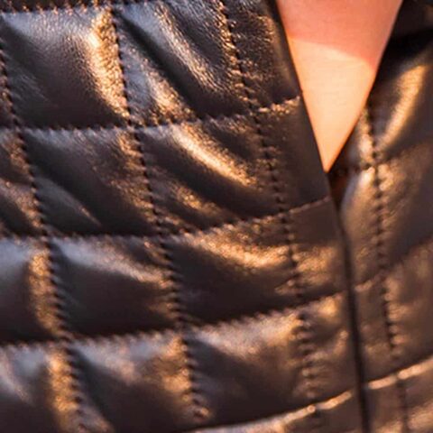 Leather Plaid Windbreaker Winter Coat - The Black Ravens