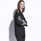 Long Alternative Hollow Out Tees For Ladies - The Black Ravens