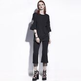Long Alternative Hollow Out Tees For Ladies - The Black Ravens