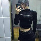 Long Sleeved 'Live Your Life' Tee - The Black Ravens