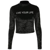 Long Sleeved 'Live Your Life' Tee - The Black Ravens