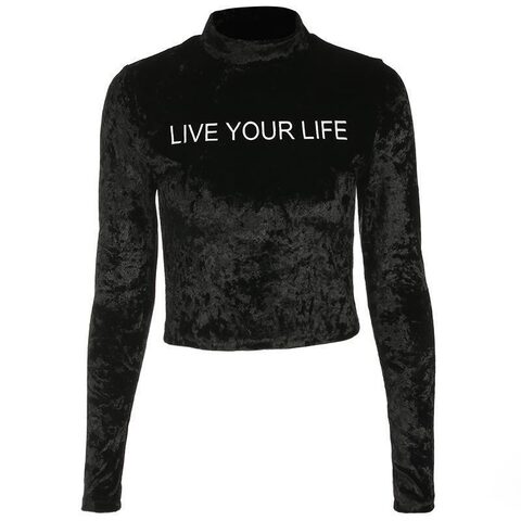 Long Sleeved 'Live Your Life' Tee - The Black Ravens
