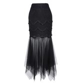 Long Trumpet Mesh Skirts For Women - The Black Ravens