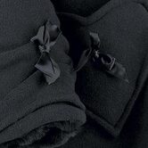 Long Vintage Black Fur Gothic Trench Coat - The Black Ravens