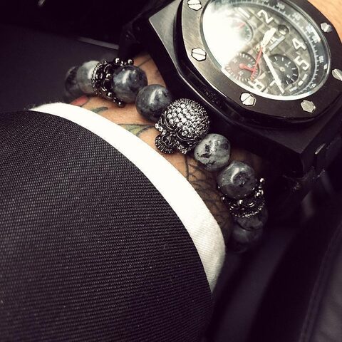 Men's Handmade Gemstones Bracelets - The Black Ravens