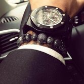 Men's Handmade Gemstones Bracelets - The Black Ravens
