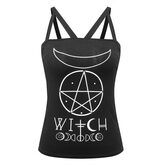 Pentagram and Moon Witch's Top - The Black Ravens
