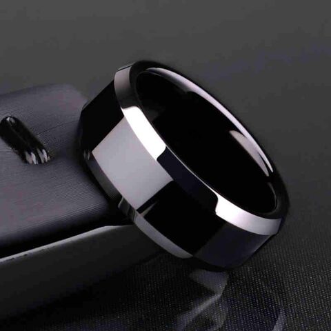 Polished Titanium Band For Men and Women - The Black Ravens