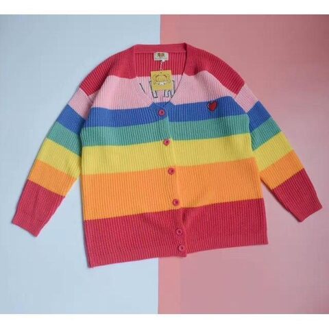 Pride Rainbow Striped Cardigan - The Black Ravens