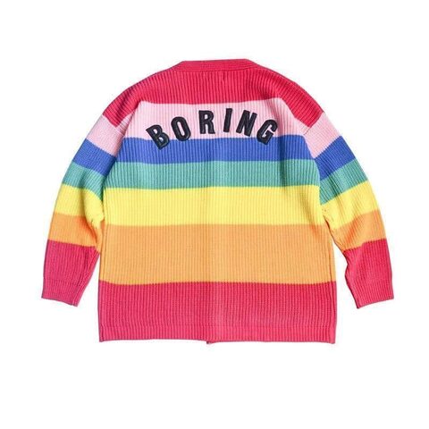 Pride Rainbow Striped Cardigan - The Black Ravens