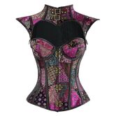 Purple Medieval Gothic Vampire Steampunk Corset - The Black Ravens