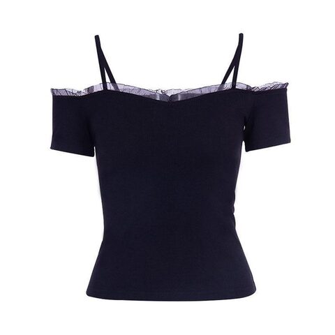 Off the Shoulder Essential Punk/Gothic Cami - The Black Ravens