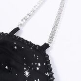 Sexy Star Moon Print Gothic Dress - The Black Ravens
