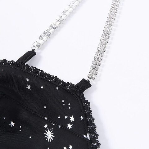 Sexy Star Moon Print Gothic Dress - The Black Ravens