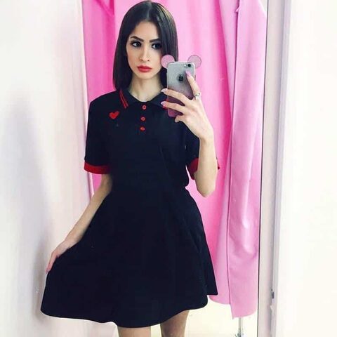 Punk Ladies Collared Summer Dress - The Black Ravens