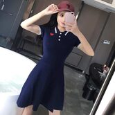 Punk Ladies Collared Summer Dress - The Black Ravens