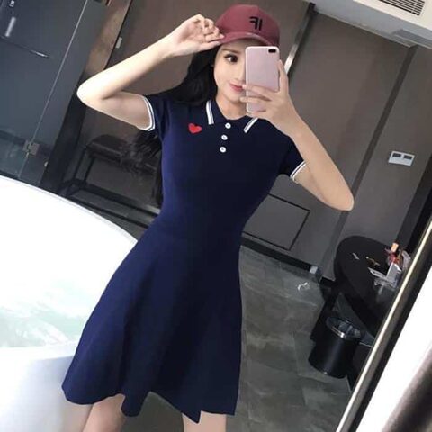 Punk Ladies Collared Summer Dress - The Black Ravens