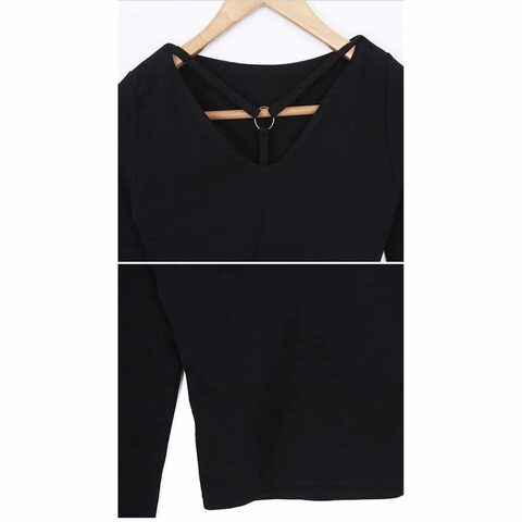 Punk Metal Buckle Full Sleeve Top - The Black Ravens