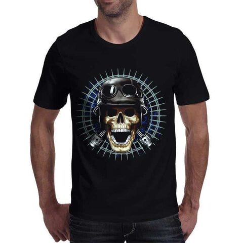 Punk Rock Skull With Hat T-Shirt - The Black Ravens
