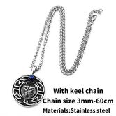 Punk Silver Wolf Viking Pendant - The Black Ravens