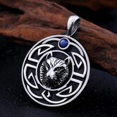 Punk Silver Wolf Viking Pendant - The Black Ravens