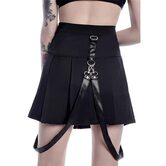 Punk Zippered Sexy Suspender Skirt - The Black Ravens
