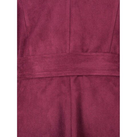 Red Bow Traditional Button Overcoat For Women - The Black Ravens