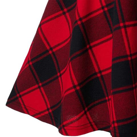 Red Plaid Schoolgirl Skirt - The Black Ravens