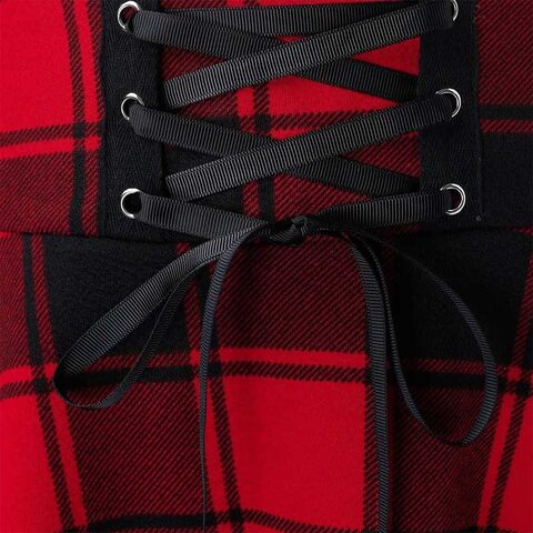 Red Plaid Schoolgirl Skirt - The Black Ravens