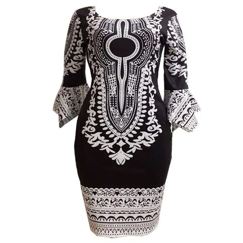 Retro Ladies' Folk Style Bodycon - The Black Ravens