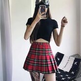 Retro Ladies Pleated Mini Skirt - The Black Ravens
