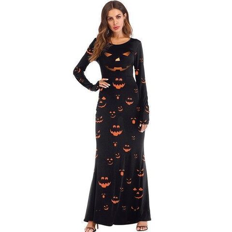 Scary Pumpkin Ladies' Sexy Halloween Dress - The Black Ravens