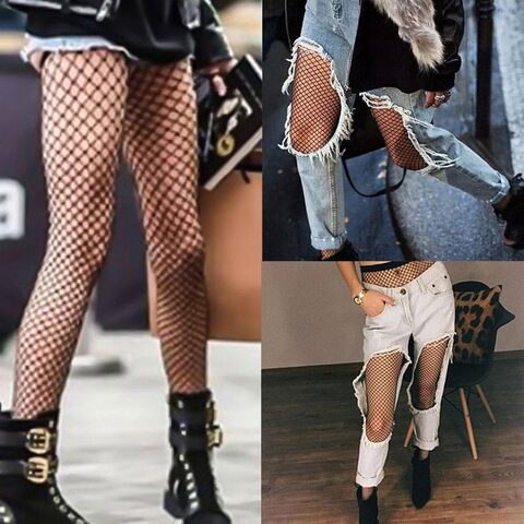 Sexy Black Fishnet Stockings - The Black Ravens