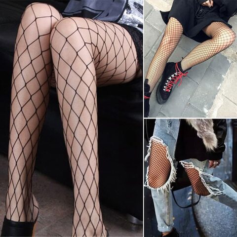 Sexy Black Fishnet Stockings - The Black Ravens