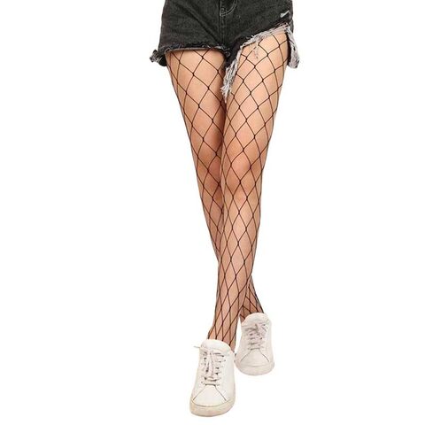 Black - Sexy Black Fishnet Stockings - The Black Ravens