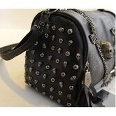 Sexy Faux Leather Skeleton Face Studded Bags - The Black Ravens