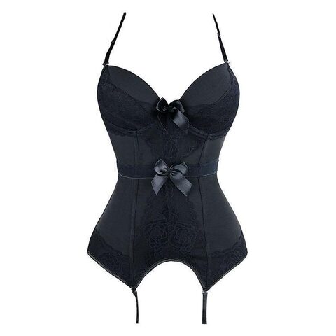 Sexy Gothic Bustier Bow Corset For Women - The Black Ravens