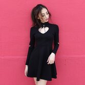 Sexy Gothic Choker Dress - The Black Ravens