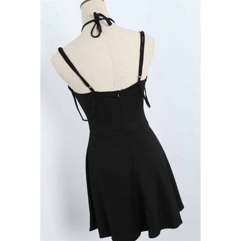 Sexy Gothic Halter Mini Dress - The Black Ravens