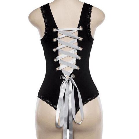 Sexy Gothic Lace Up Vintage Corset - The Black Ravens