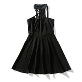 Sexy Halter Pentagram Punk Dress - The Black Ravens