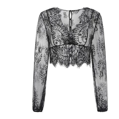 Sexy Lace Pullover Gothic T-Shirt For Girls - The Black Ravens