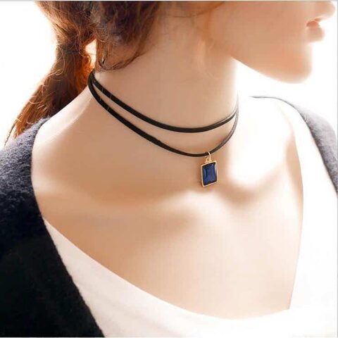 Sexy Ladies Gemstone Alternative Chokers - The Black Ravens